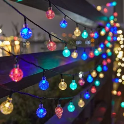 Сонячна гірлянда LED Кульки 1,8 см Мультиколор, 12–22 м, 100–200 LED, Сонячна панель + USB, IP65