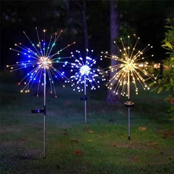 Сонячний садовий світильник 91 см, 90/120/150/200 LED, тепле або кольорове світло, IP65