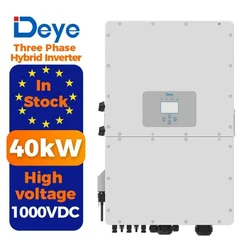 Трифазний гібридний інвертор Deye SUN-40K-SG01HP3-EU-BM4 40 кВт | High Voltage | 4 MPPT | IP65 | 1000В DC