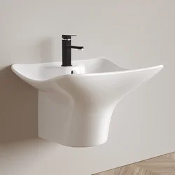 Підвісний керамічний умивальник ZGP016 565×400 мм, білий, з отвором під змішувач