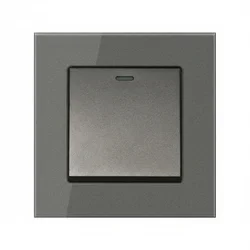 Одноклавішний вимикач світла EIOMR, темно сірий матовий