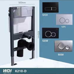 Інсталяція для підвісного унітазу WDI (K130-D / K301-D / K210-D) з прихованим бачком