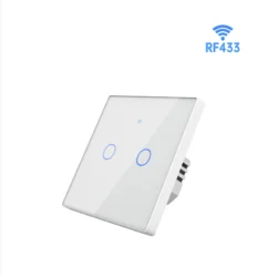 Сенсорний двоклавішний білий вимикач WHC01 (Тип 86)