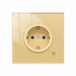 Розумна ZigBee розетка золота Moes (EU стандарт, 16A) з моніторингом енергоспоживання