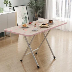 Складний стіл, 60х40х50, квітковий, зі срібними ніжками, одна перегородка