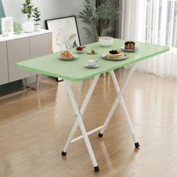 Складний стіл, 60х40х72, зелений, з білими ніжками, одна перегородка