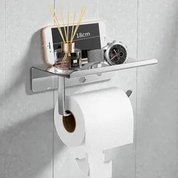Тримач для туалетного паперу з поличкою для ґаджетів та аксесуарів