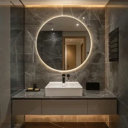 Кругле LED дзеркало у ванну 80 см | сенсорне керування | беле світло