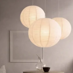 Паперовий ліхтар в японському стилі, креативний абажур, 40см, білий шнур, + патрон для лампи, +лампочка