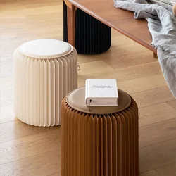 Складний паперовий пуф-стілець Honeycomb з м’якою подушкою, 37 см