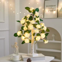 Світлодіодна лампа у формі трояндового дерева, тепле світло