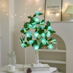 Світлодіодна лампа у формі трояндового дерева, блакитне світло