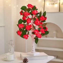 Світлодіодна лампа у формі трояндового дерева, червоне світло