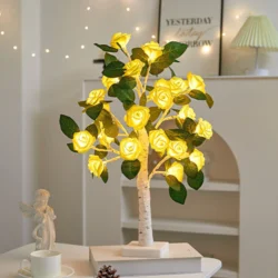 Світлодіодна лампа у формі трояндового дерева, жовте світло