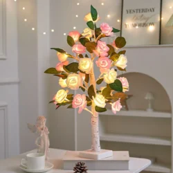 Світлодіодна лампа у формі трояндового дерева, тепле/рожеве світло