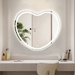 Фігурне LED дзеркало з контурною підсвіткою (Backlight) 80×70 см | Один сенсор | Три режими світла | Плавне регулювання яскравості | Nordic стиль