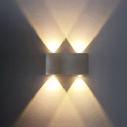 Настінний LED світильник Up & Down з алюмінію, 4W, тепле світло