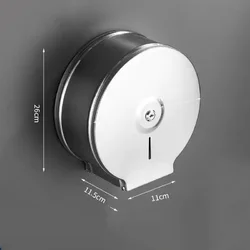 Великий круглий тримач (диспенсер) для туалетного паперу, настінний