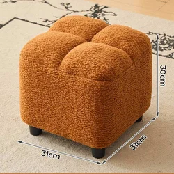 Пуф м’який плюшевий (букле) квадратний, декоративний табурет для дому