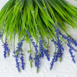 Декоративна штучна лаванда з травою