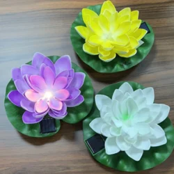 Плаваючий світильник «Лотос» на сонячній батареї LED