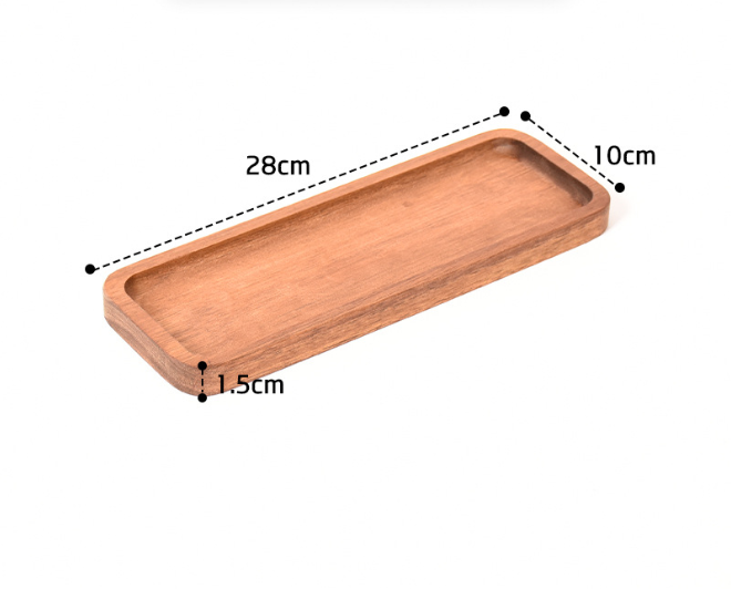 Дерев’яний піднос / тарілка з дерева акації, 28 х 10 х 1,5 см