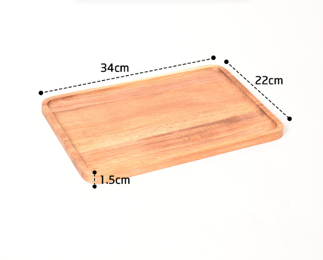 Дерев’яний піднос / тарілка з дерева акації, 34 х 22 х 1,5 см