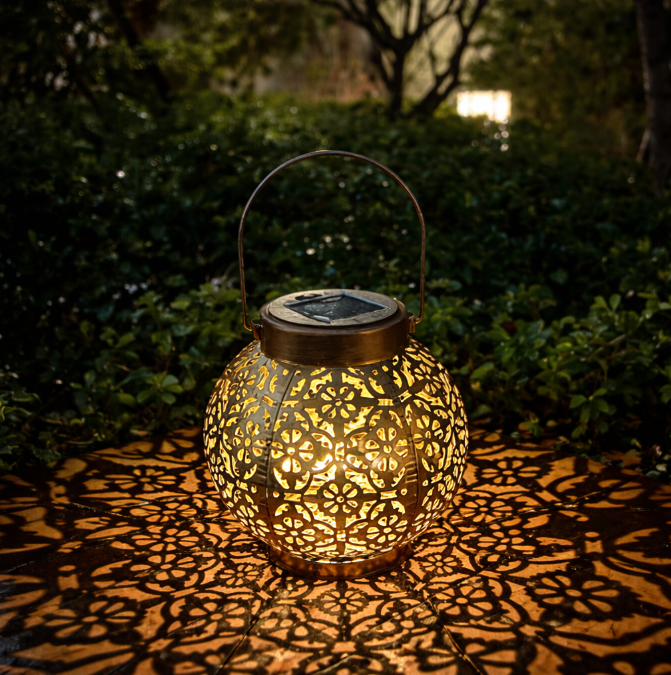 Сонячний садовий ліхтар «Ажурний» підвісний LED