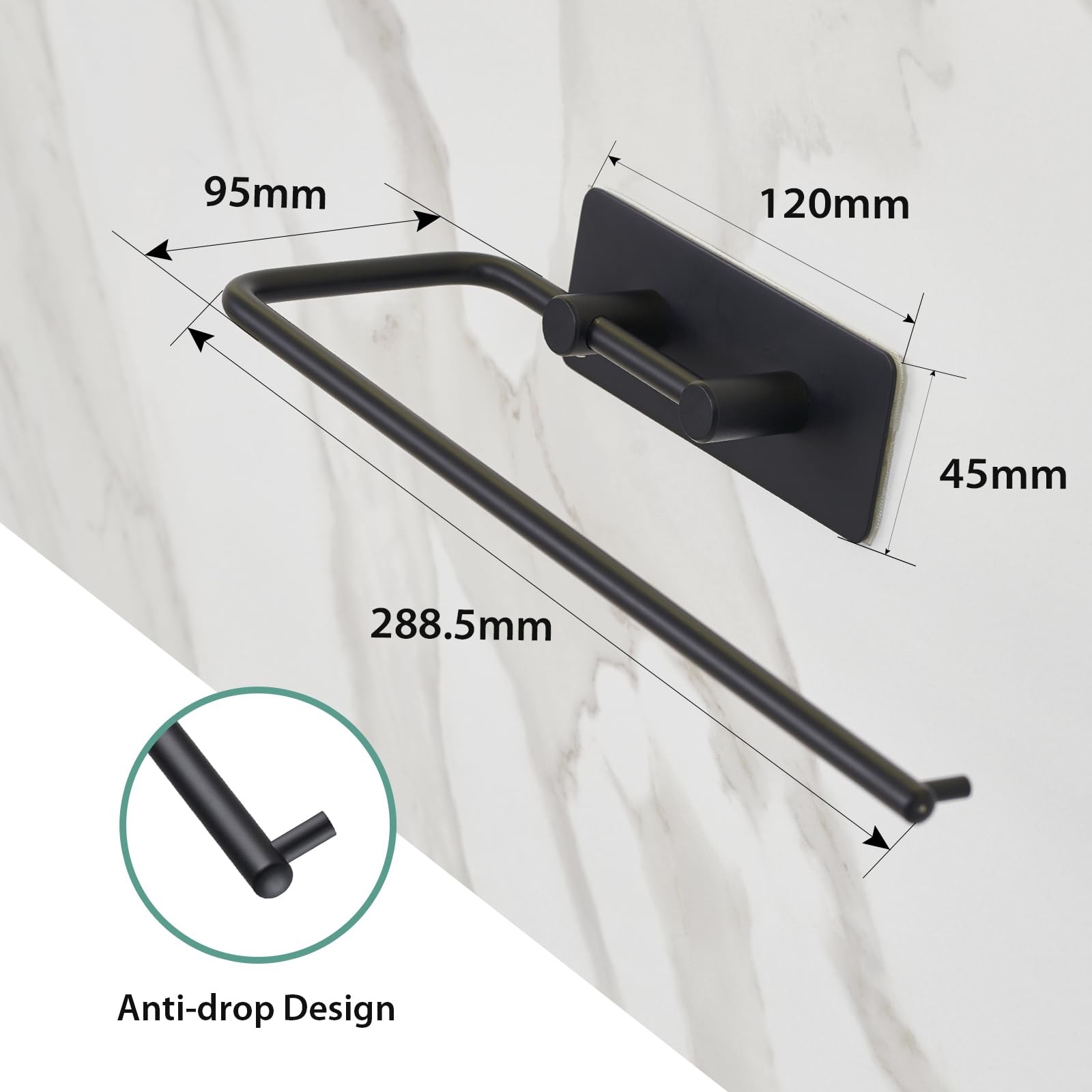 Поворотний тримач для туалетного паперу довгий (180°)