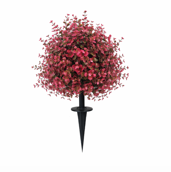 Декоративне штучне дерево з червоними квітами для саду