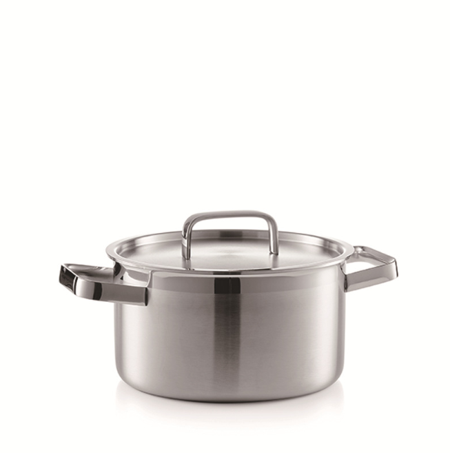 Каструля з нержавіючої сталі з кришкою 24 см