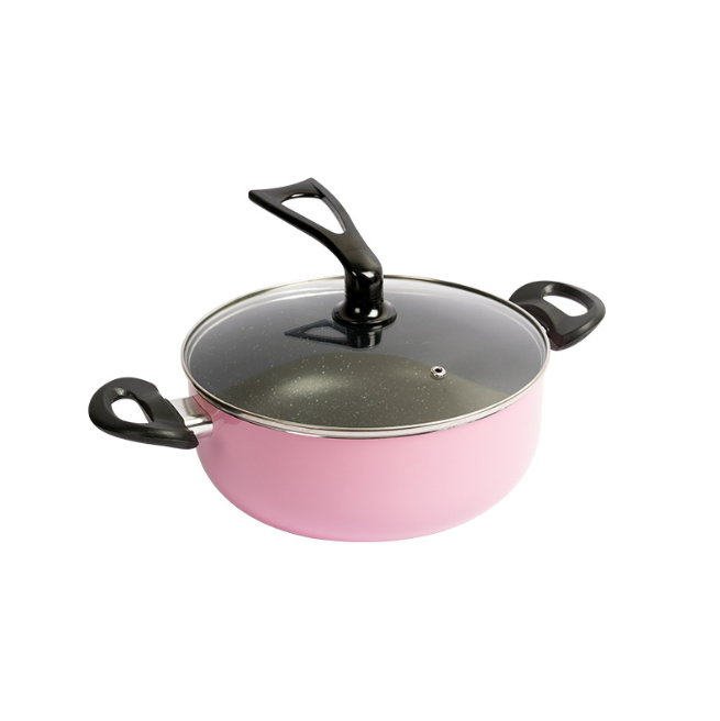 Сковорода-каструля з антипригарним покриттям та кришкою (медичний камінь)