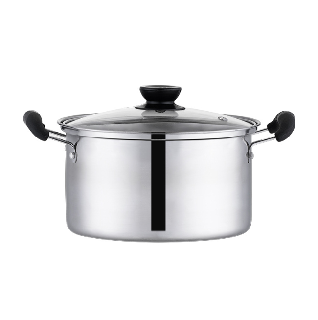 Каструля з нержавіючої сталі з кришкою (20 см)