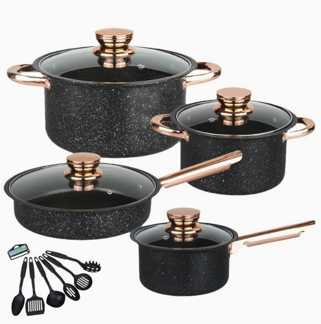 Набір кухонного посуду WOSAI, 14 предметів, з антипригарним покриттям