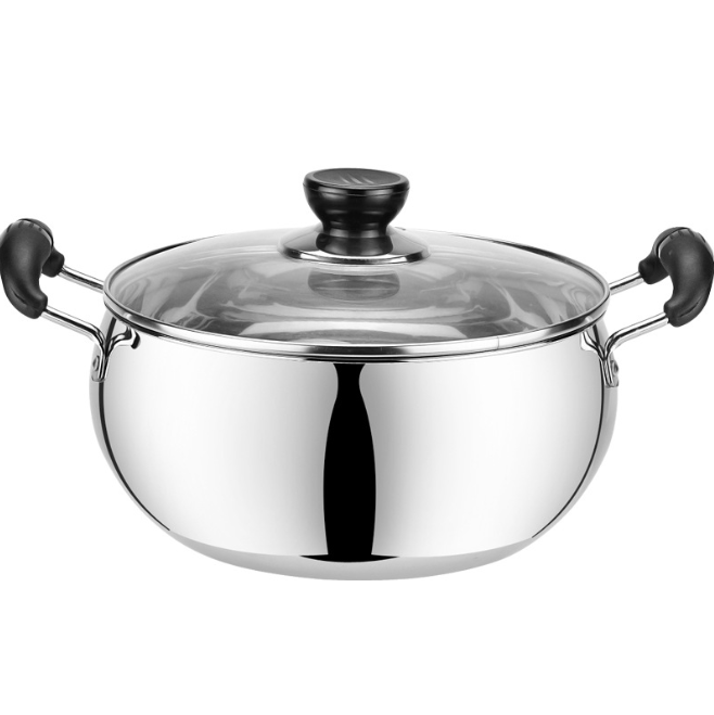 Каструля з нержавіючої сталі з кришкою 22 см