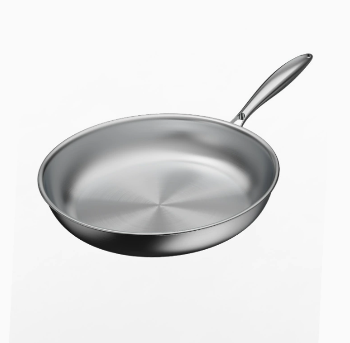 Сковорода з нержавіючої сталі 304 з похилим дном (3-шарова), 20 см, без кришки