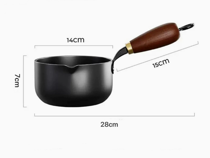 Маленька каструля для розігріву та розливу олії, без кришки