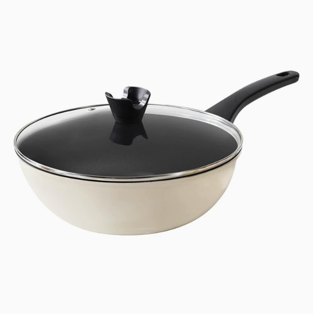 Антипригарна сковорода Carote з кришкою 28 см, базова (під газ / відкритий вогонь)