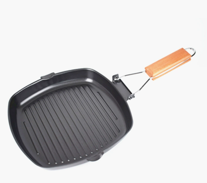 Портативна антипригарна сковорода-гриль 20 см