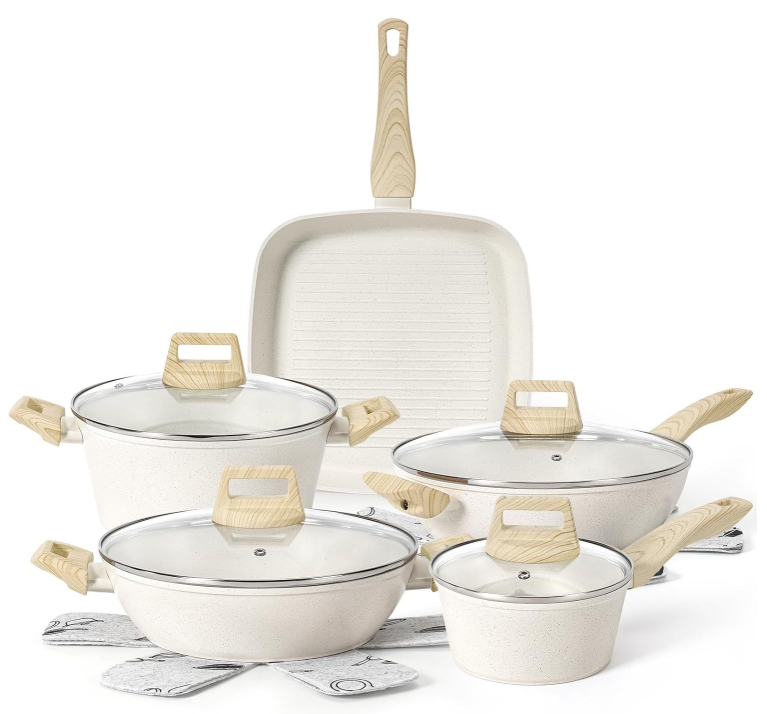 Набір каструль і сковороди з антипригарним покриттям