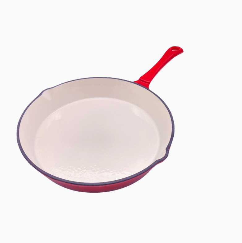 Чавунна емальована сковорода з антипригарним покриттям 16 см