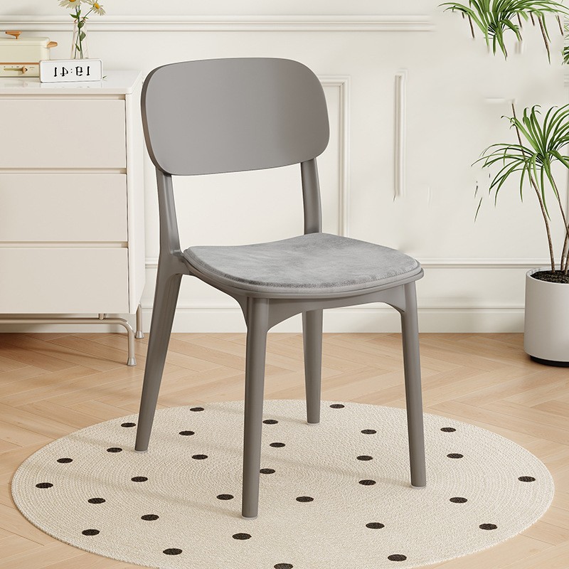 Стілець кухонний пластиковий з м’якою подушкою, сучасний, обідній стілець для кухні та кафе