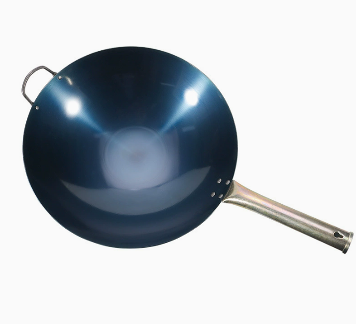 Чавунна сковорода-вок традиційна 42 см, з довгою ручкою