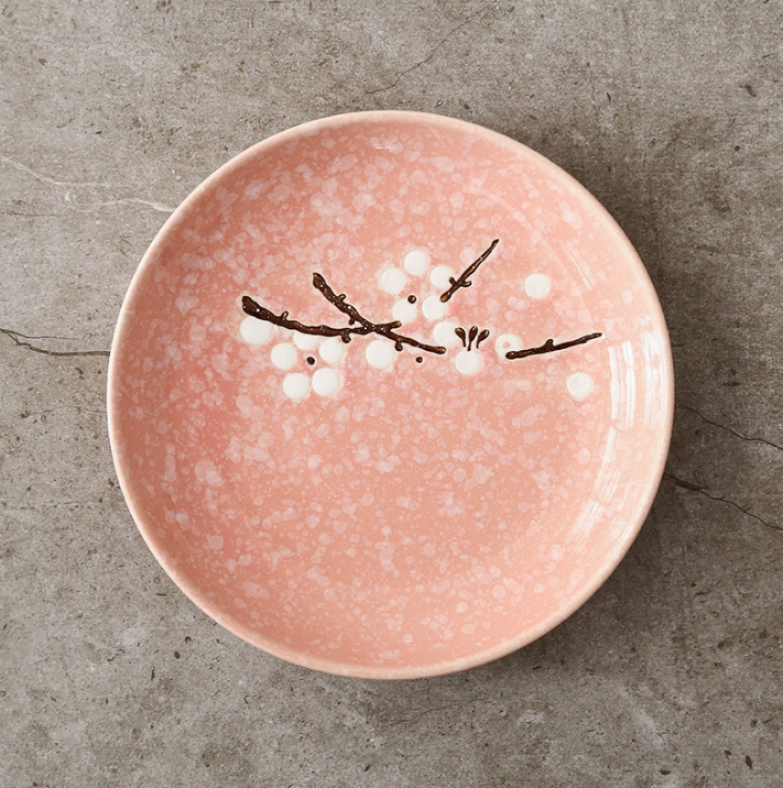 Десертна керамічна тарілка у пасторальному стилі