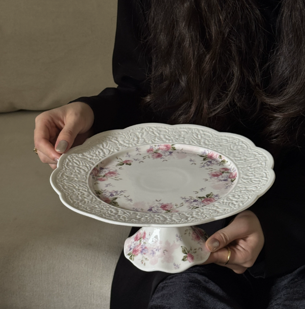 Тарілка висока «Пелюстки та листя» 25 см