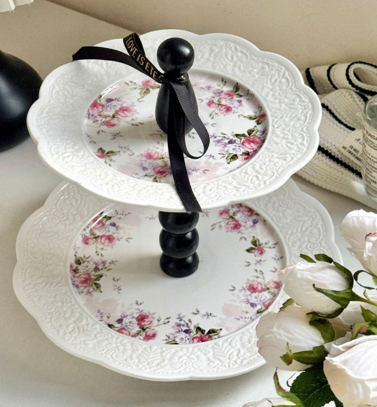 Тарілка двоярова «Пелюстки та листя»