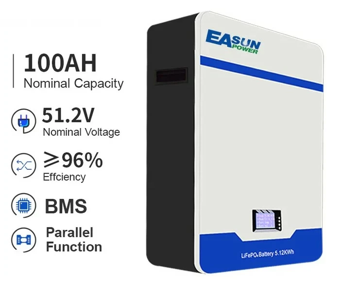 Настінний LiFePO4 акумулятор EASUN POWER 51.2V 100Ah для домашніх ESS — з підтримкою паралельного підключення