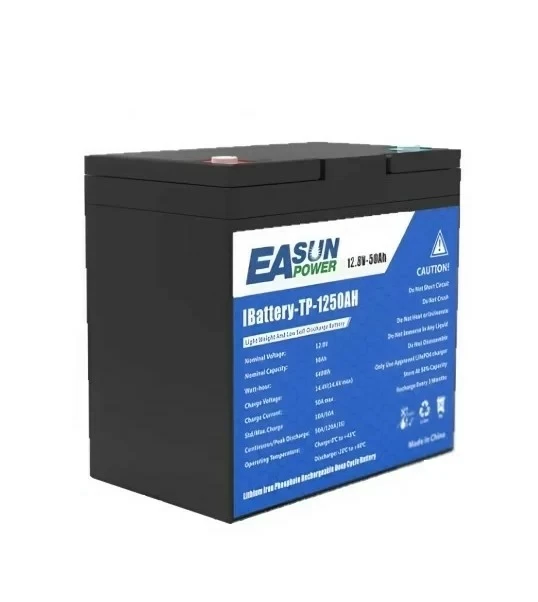 LiFePO4 акумулятор EASUN POWER 12.8V 50Ah (≈640 Wh) з BMS — компактна батарея для RV та сонячних систем