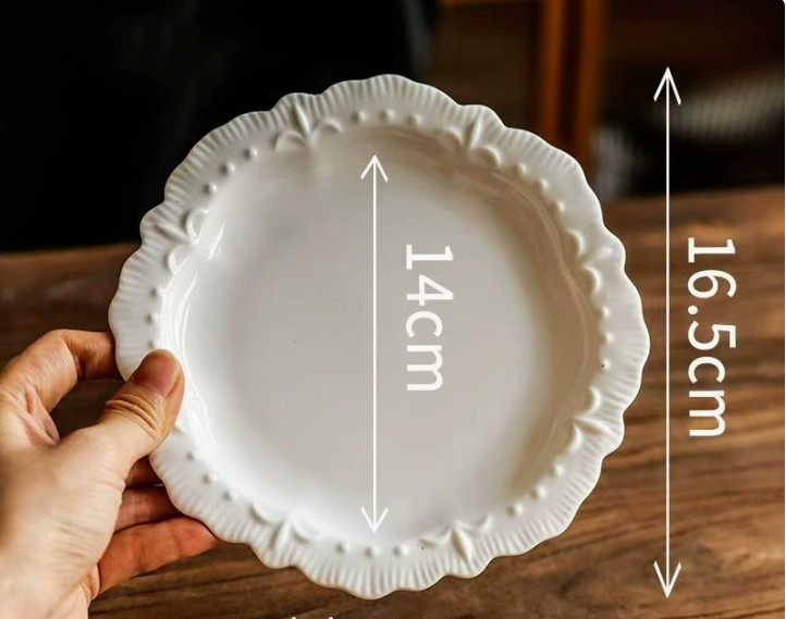 Керамічна десертна тарілка в ретро-стилі 16,5 см