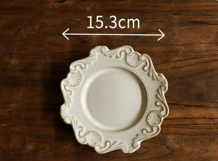 Керамічна десертна тарілка в ретро-стилі 15,3 см